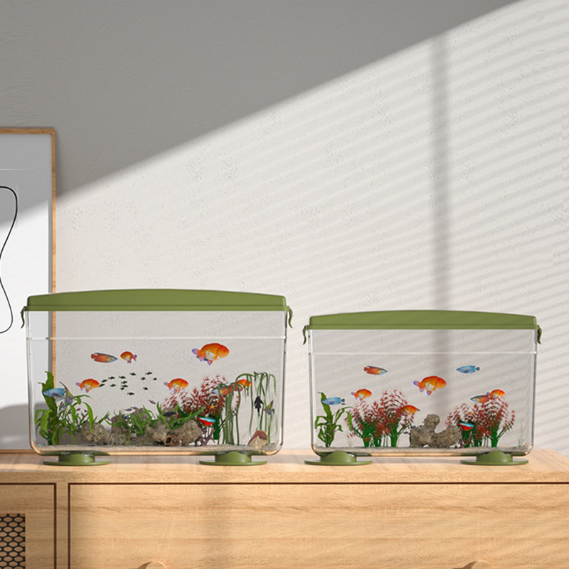 Aquarium Fish In Bowl - 小型魚エビカメ水槽ペット水槽エビカバー昆虫専用容器ミニポータブル生態系水槽