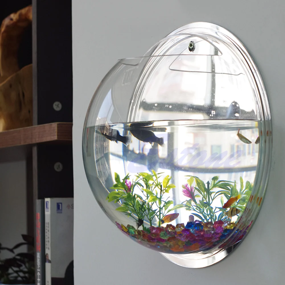 Aquarium Fish In Bowl - ポット壁掛けマウントバブル水族館ボウル水槽水族館家の装飾