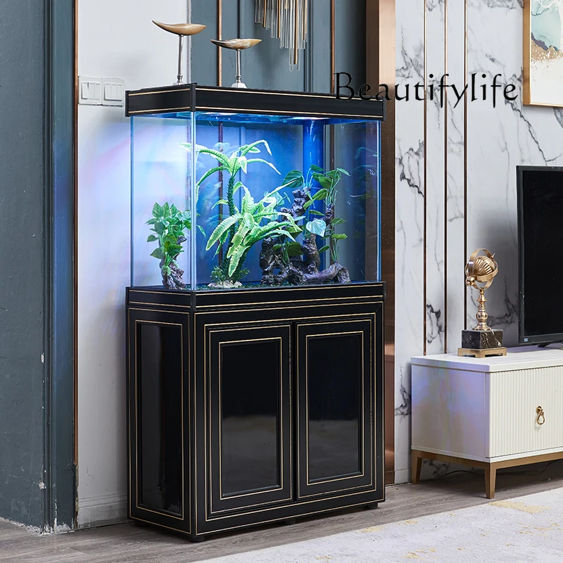 Aquarium Fish Dragon - Rリビングルーム家庭用小型水槽水槽底面フィルター水なし中国式生態仕切り龍魚水槽