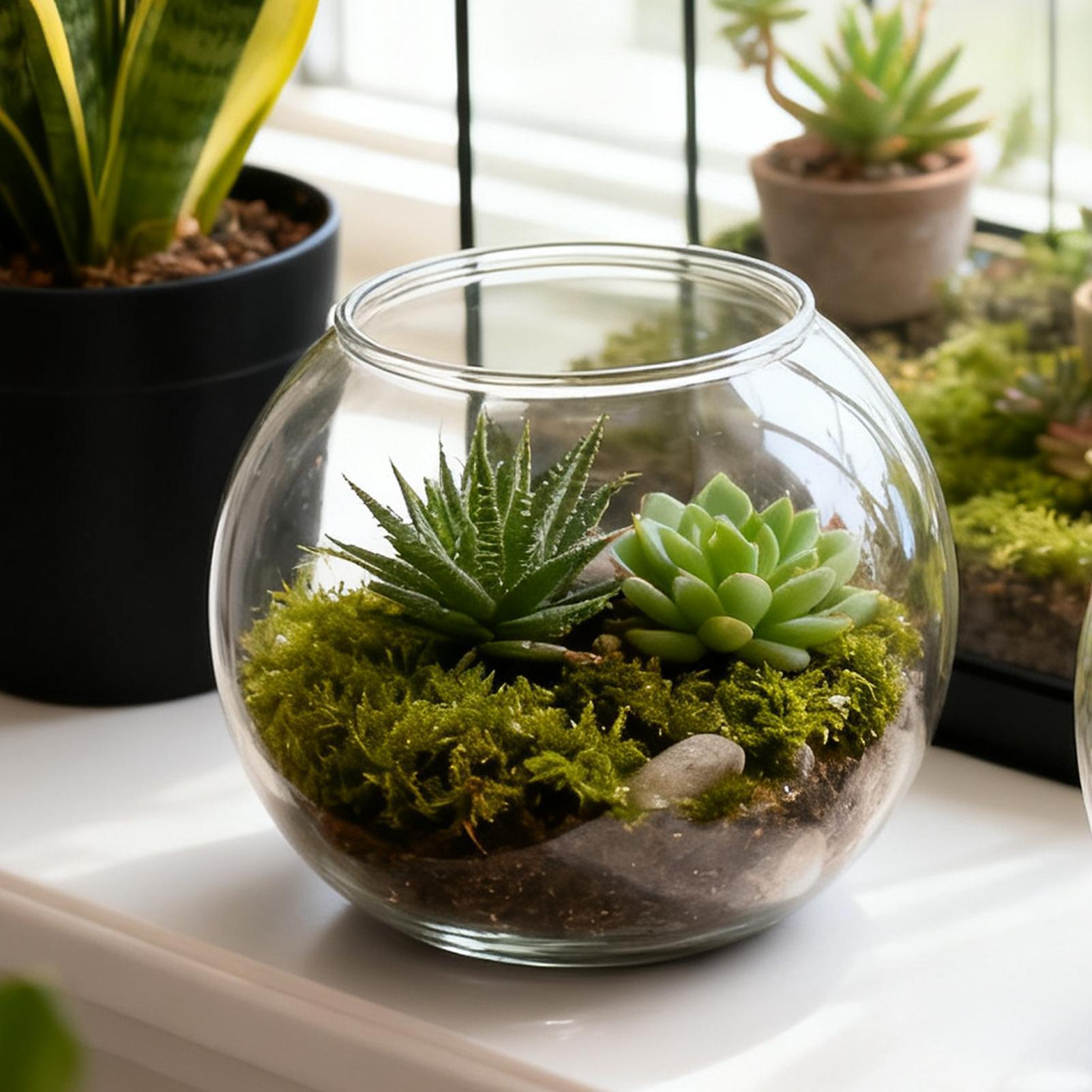 Aquarium Fish In Bowl - バブルボウル 省スペース水槽アクセサリー バブルプランターボウル テーブルセンターピース パーティーデコレーション ホームイベント