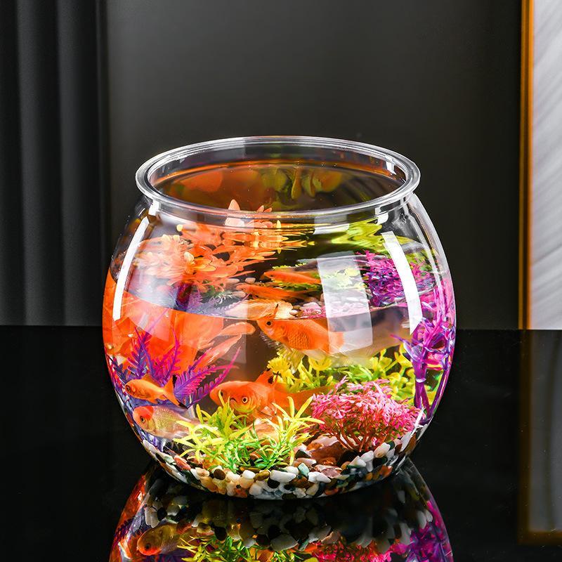 透明プラスチック製金魚鉢、漏れ防止小型水槽、再利用可能な水耕 - Aquarium Fish In Bowl のレビューと価格