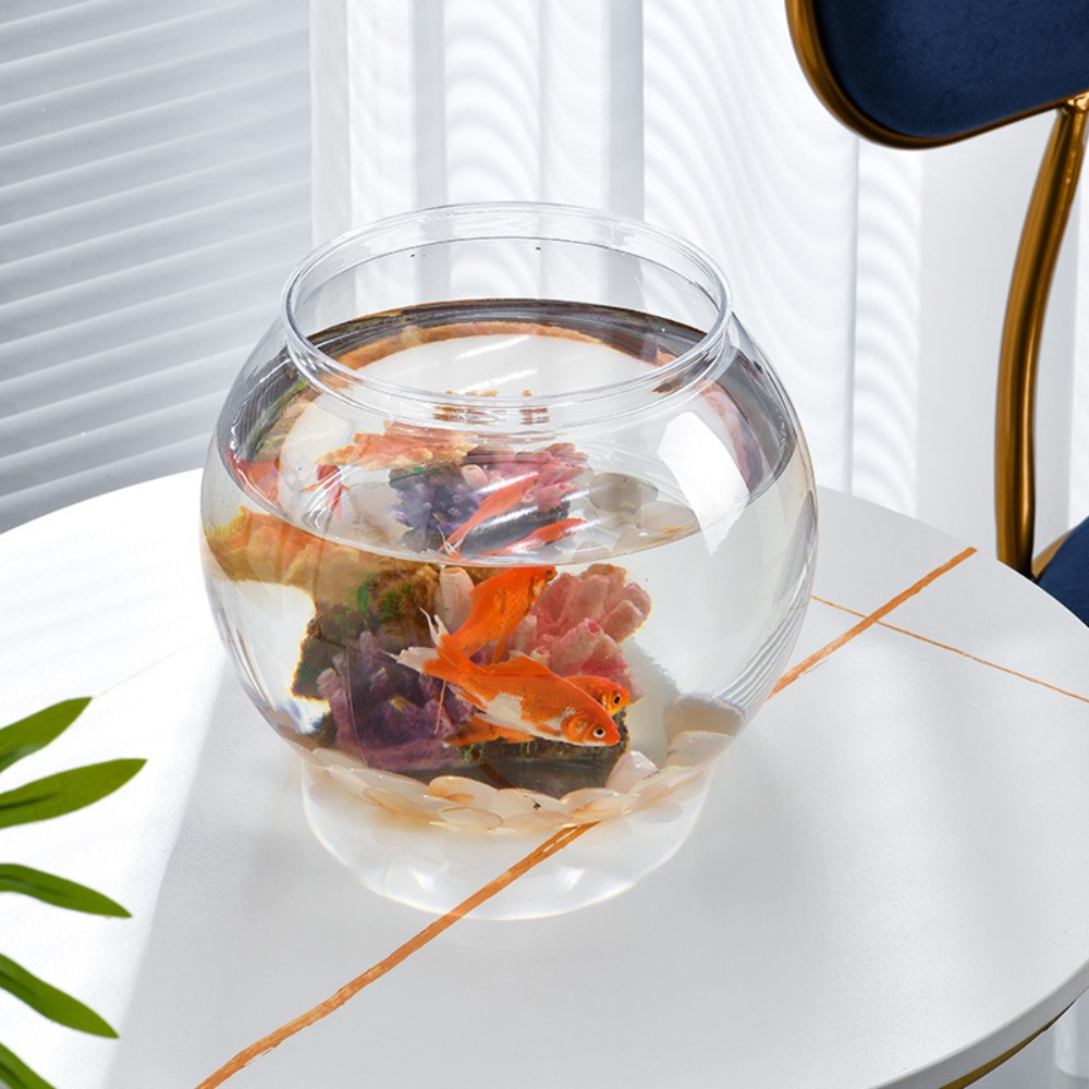 ホームデコレーション クリア透明丸型水槽 プラスチック製小型 - Aquarium Fish In Bowl のレビューと価格