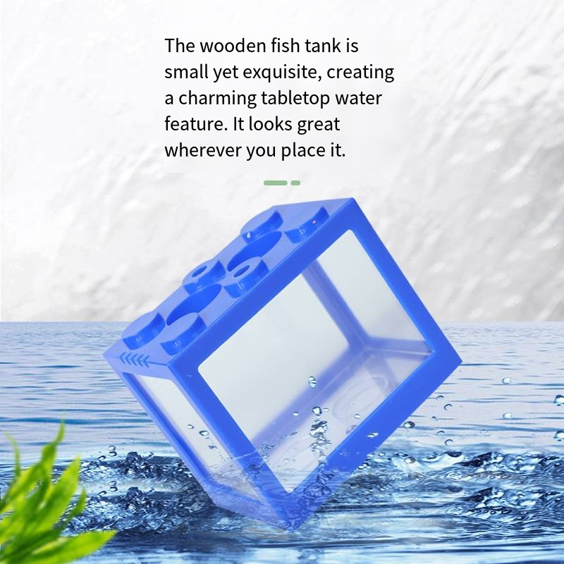 斬新なブロック型ミニ水槽 デスクトップ金魚鉢 小型金魚鉢 テ - Aquarium Fish In Bowl のレビューと価格