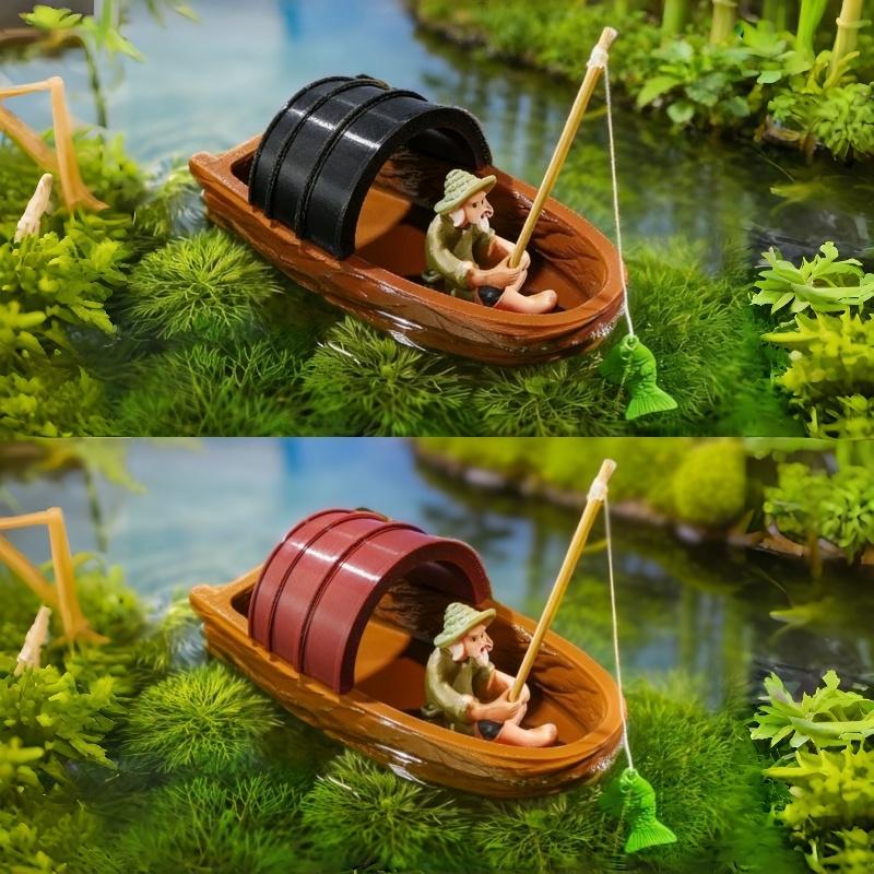 ホットセール-フローティングボートフィッシャーマンミニモデル - Aquarium Fish Sale のレビューと価格
