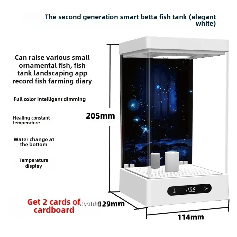 スマートベタ専用水槽 デスクトップミニ小型生態系 自循環式デ - Aquarium Fish In Bowl のレビューと価格
