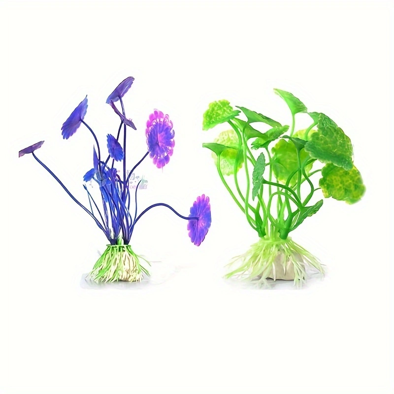 人工水中プラスチック植物水族館の水槽水生偽低木緑水草表示シミ - Aquarium Fish Green のレビューと価格