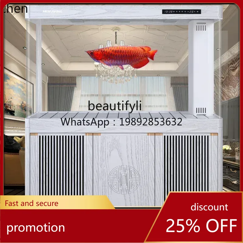 A7 リビングルーム床置き型水槽 熱曲げアーチ型 新型中国式 - Aquarium Fish Dragon のレビューと価格
