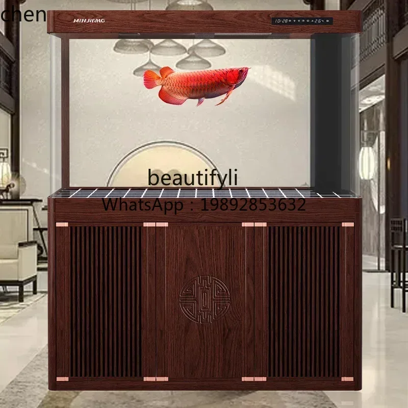 A7 リビングルーム床置き型水槽 熱曲げアーチ型 新型中国式 - Aquarium Fish Dragon のレビューと価格