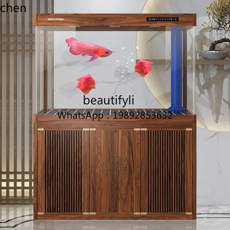 A7 リビングルーム床置き型水槽 熱曲げアーチ型 新型中国式 - Aquarium Fish Dragon のレビューと価格