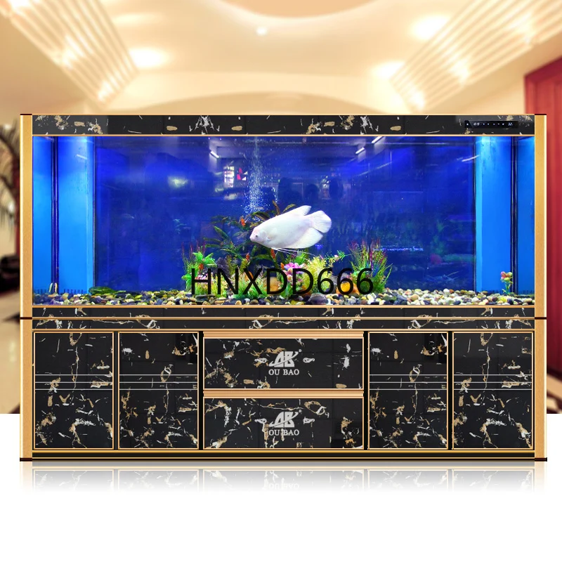 大型の金色の龍魚水槽、エコロジーなリビングルームスクリーン - Aquarium Fish Dragon のレビューと価格