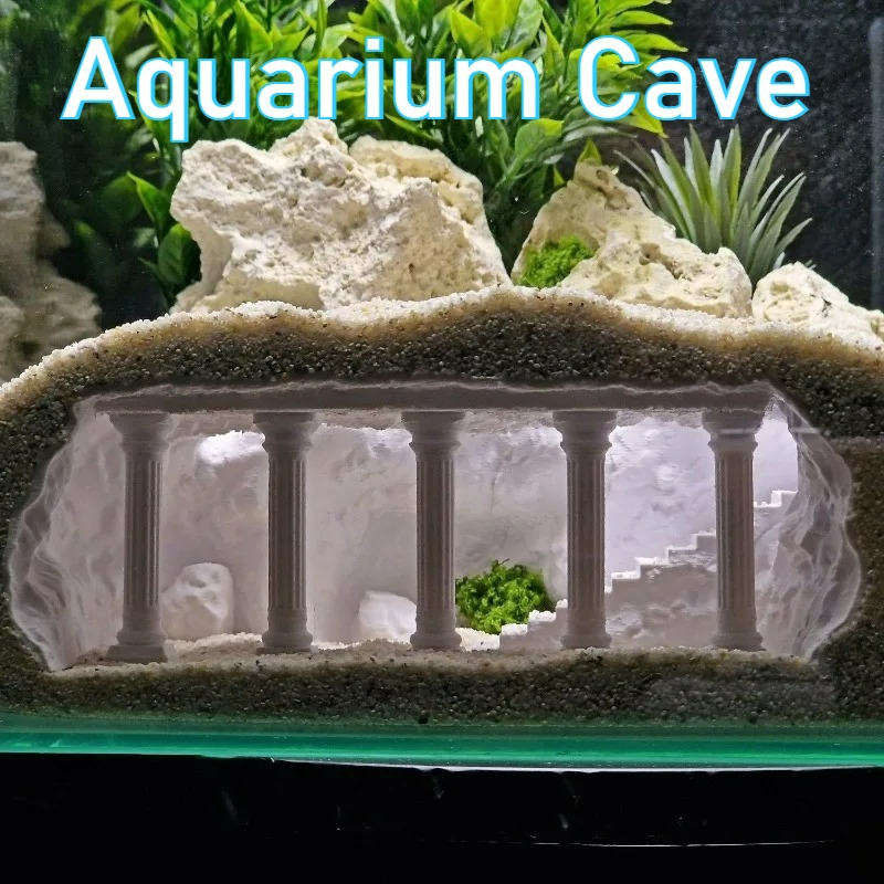 3Dプリント製の水槽用洞窟、人工ローマ柱型の魚の隠れ家、観賞 - Aquarium Fish Elevator のレビューと価格