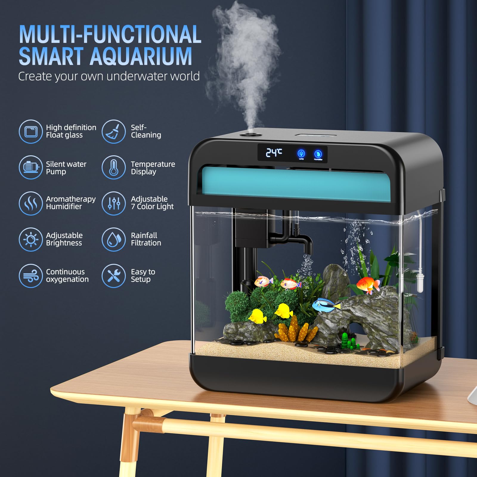 自動洗浄機能付き、自動給水機能付き、スマートフィッシュ厚ガラ - Aquarium Auto Top Off のレビューと価格