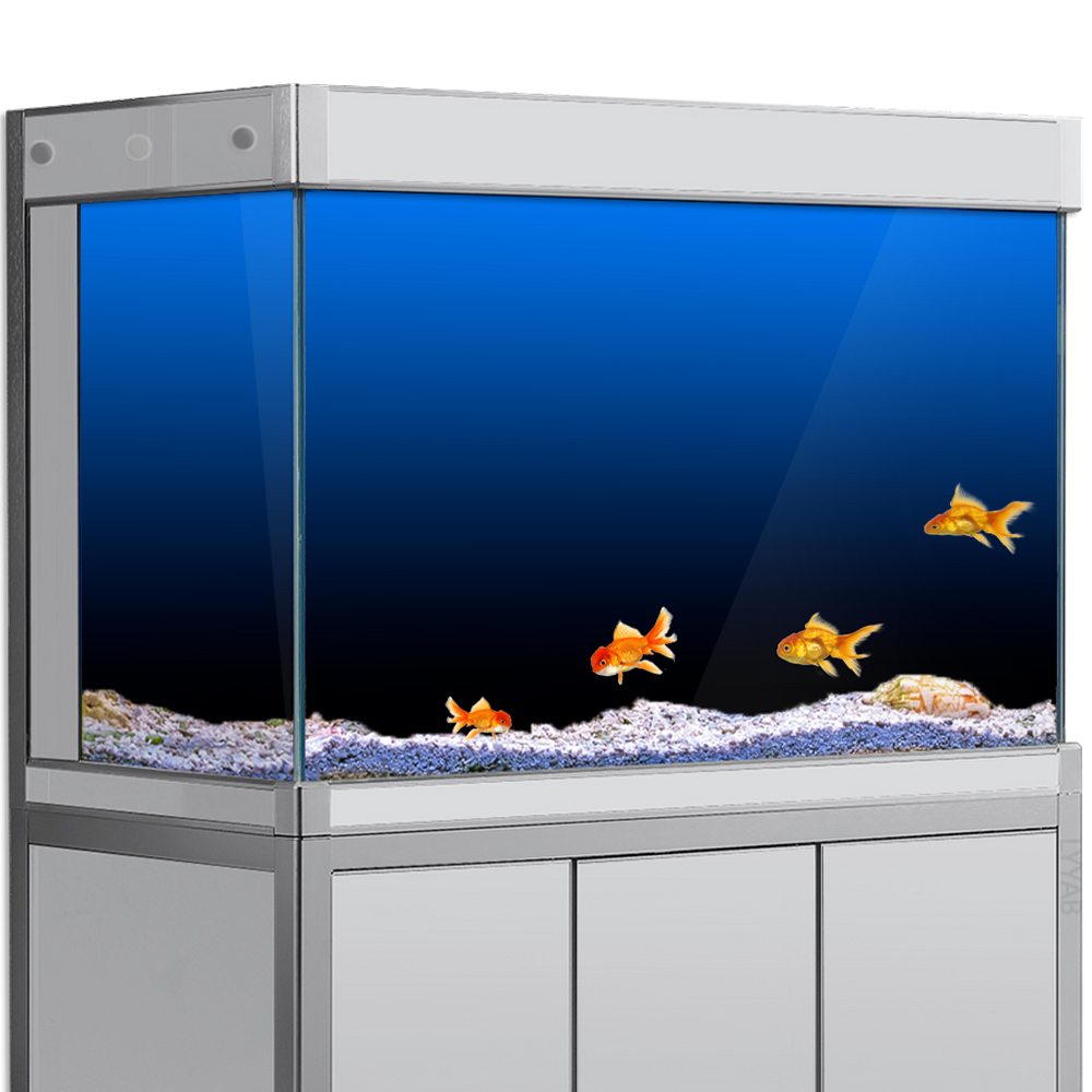 水槽の背景ステッカー黒、緑、青のグラデーションシンプルな印刷 - Aquarium Fish Green のレビューと価格
