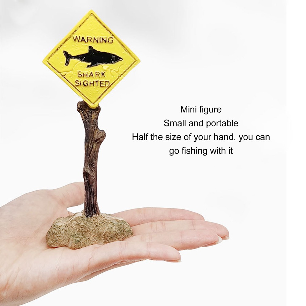 樹脂製サメ警告板オーナメント 黄色の重みのあるベース 水槽装 - Aquarium Fish Yellow のレビューと価格
