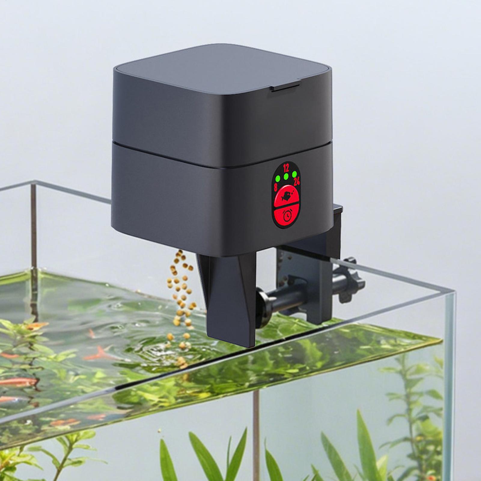 水槽用自動魚フィーダー 自動式Type-C充電式ディスペンサ - Aquarium Fish In Bowl のレビューと価格